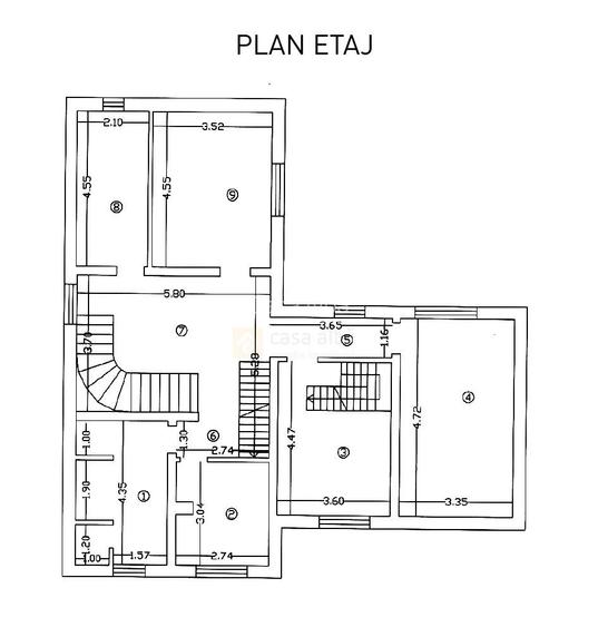 Centru, proprietate Parter + Etaj + Mansarda, disponibila imediat - 2