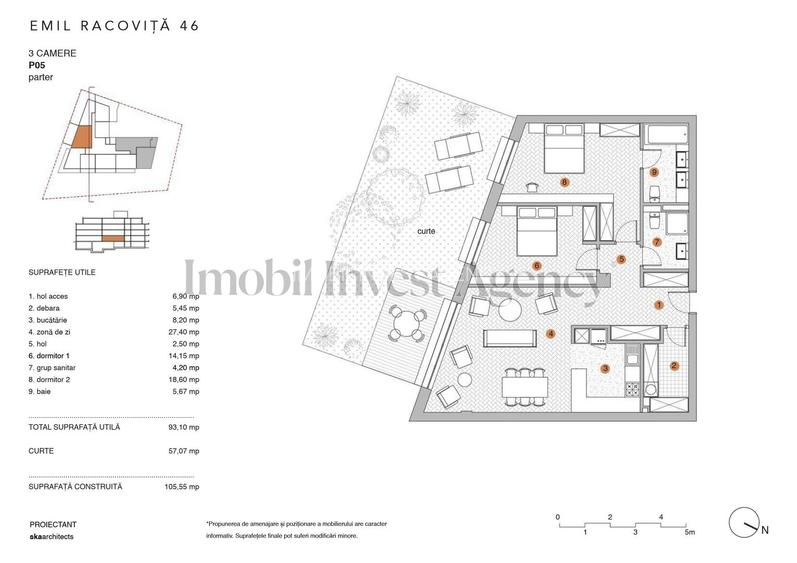 Apartament 3 camere de vanzare in bloc cu vedere la lac/dezvoltator - 1