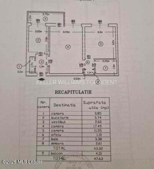 2 camere langa Parcul IOR | Etaj 1 | Potential de transformare - 17