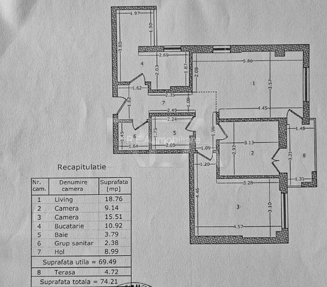 3 camere 6/11, parcare, 74,21 mp-Complex GranVia Park - 16