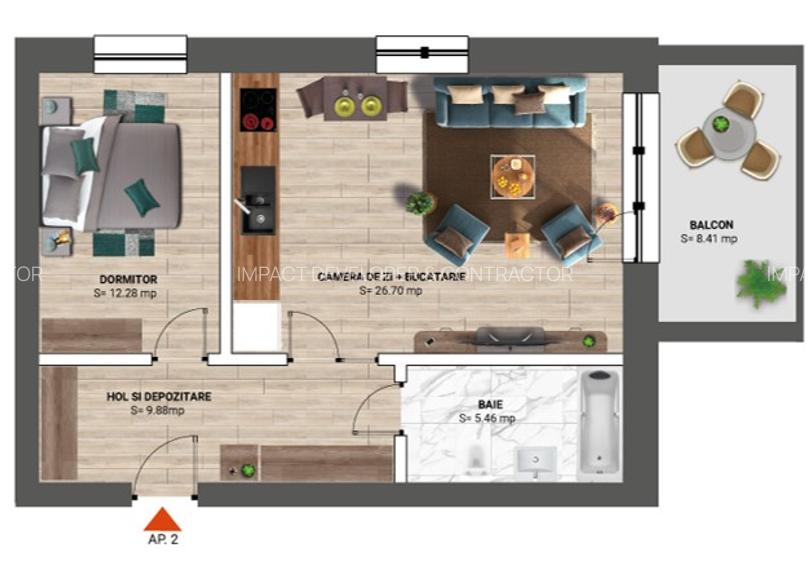 Apartament 2 camere superb compartimentat, bloc nou, finalizat, Padurea Baneasa - 1