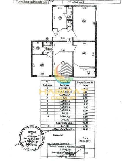 Apartament cu 4 camere decomandat | Brâncoveanu | Etaj 1 | 84 mp - 10
