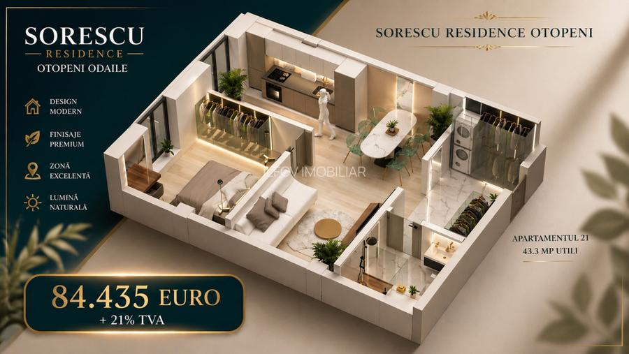 Sorescu Residence - Apartamente cu 2 camere, parcare, mutare imediata - 3