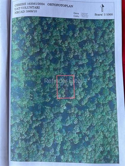 Vanzare teren Voluntari | padure | 1124mp | drum de acces | posibilitate constru - 2