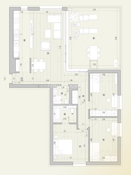 NOBLE Piatra Craiului * Apartament 4 Camere Tip  8.01  Finisat - 1