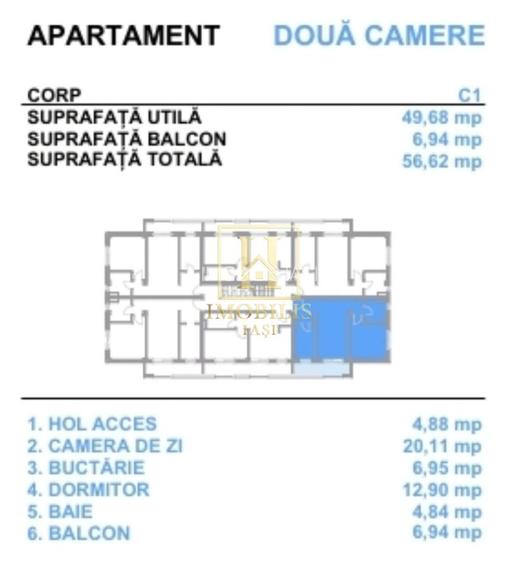 Apartament 2 camere, 56mp, 94.654 euro - Iasi-Bucium - 7