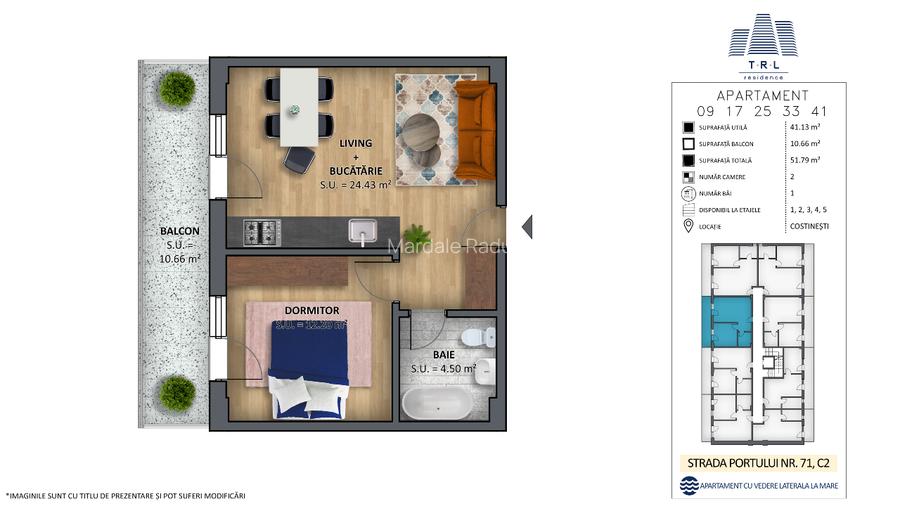 Apartamente/garsoniere de vanzare, prima linie la mare, Costinesti-Epava - 11