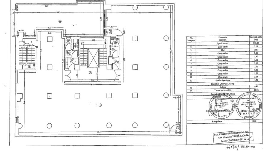Spatii  de birouri Luminos/ 190-350 mp / in cladire noua cu paza /  - 2