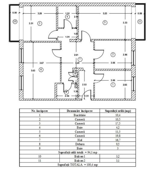 Apartament cu garaj ultracentral zona Mc Donald s Unirii , 4 camere  - 3