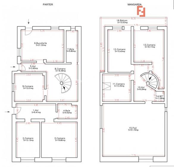 COMISION 0% Casa individuala cu 7 camere, teren 624 mp, in zona Girocului - 8