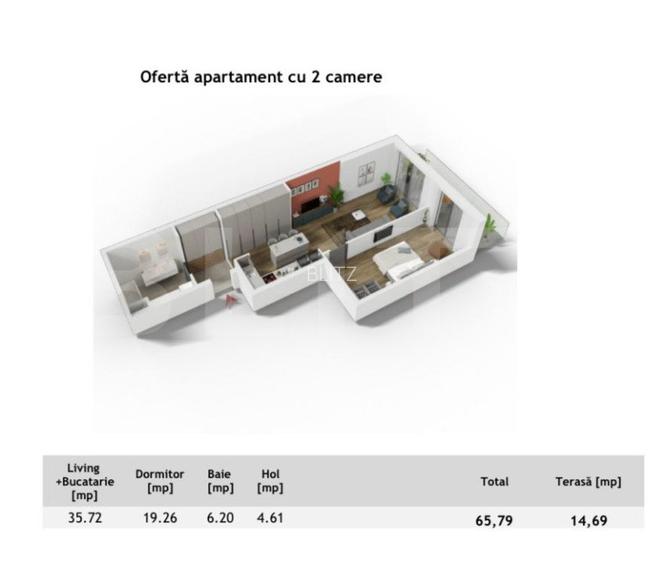 Apartament 2 camere ,65 mp, zona Centrala in cel mai exclusivist bloc din Cluj   - 9