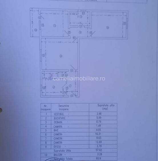 3 camere, intre Gara de Nord si Basarab, B-dul Dinicu Golescu, nr 39 - 18