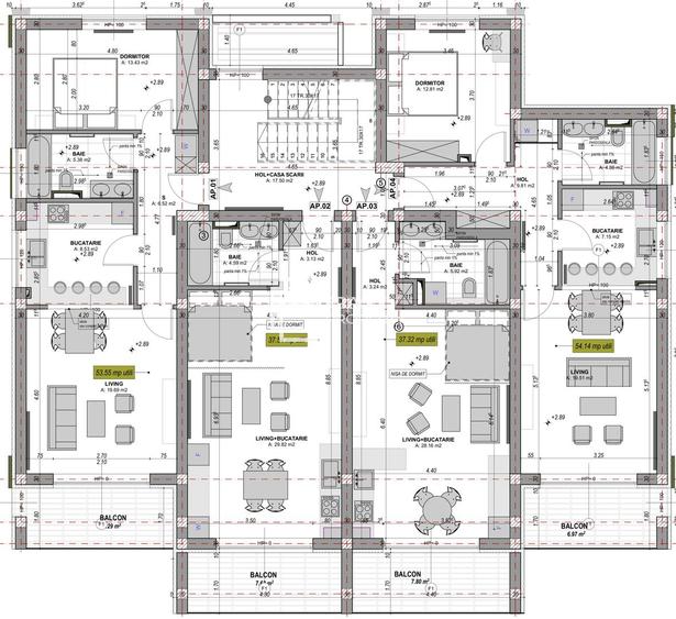 Apartament 2 camere, etaj 1, logie 7 mp | Zona Industrial Vest Sibiu - 1