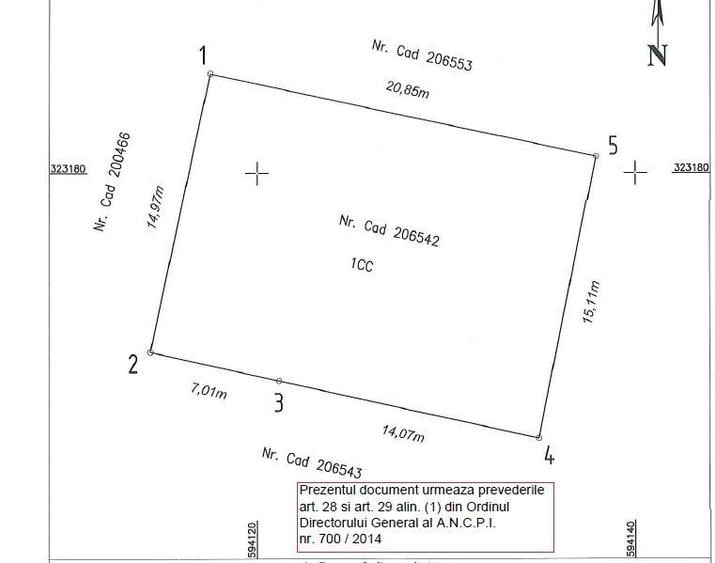 Teren curti-constructii, intre case noi, max P+1+M, acces utilitati, D-14ml,
