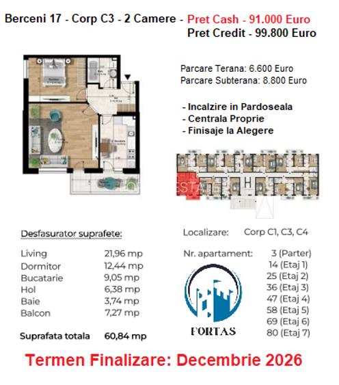 2 camere decomandat!Aproape de Metrou! Finalizare 2026- ultimele unitati - 7