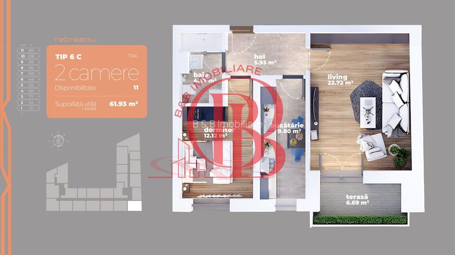 Apartament 2 camere Auchan Titan-Liviu Rebreanu-Sector 3 - 1