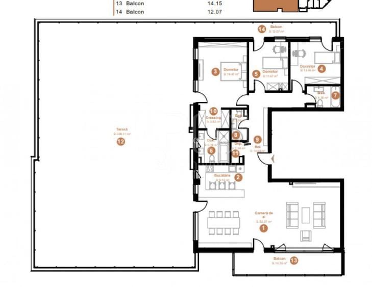 Apartament 4 camere de vanzare in Floresti - 3