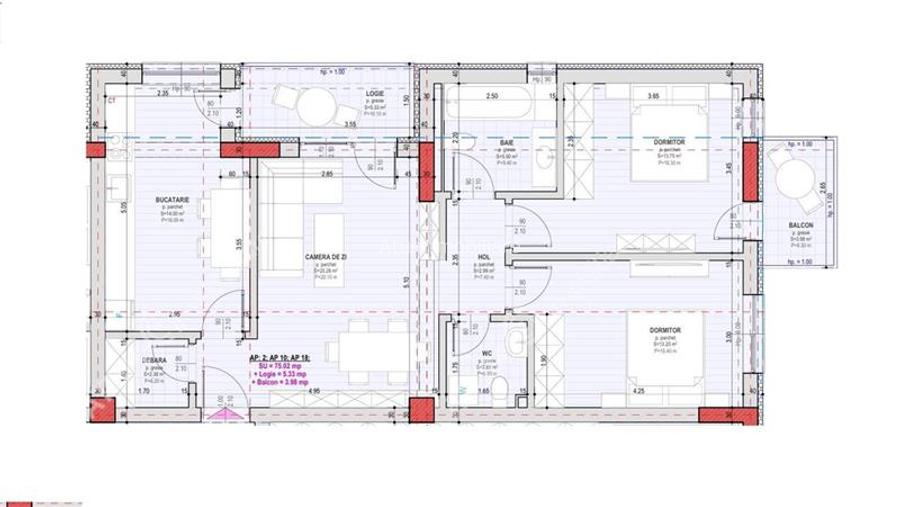 Apartament la cheie cu 3 camere 2 bai si 2 balcoane zona Pictor Brana - 5