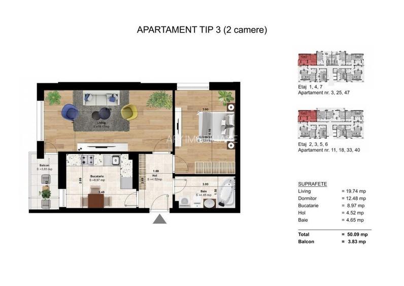 Inchiriere apartament cu 2 camere-Zona Berceni-Centrala proprie - 8