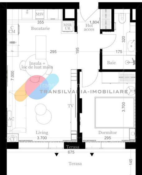 Apartament 45mp, balcon 10mp, zona Eroilor - 10