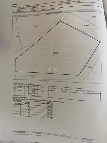 De vanzare teren intravilan 5416 mp Calinesti, Judet Arges, 19 euro/mp neg - 2