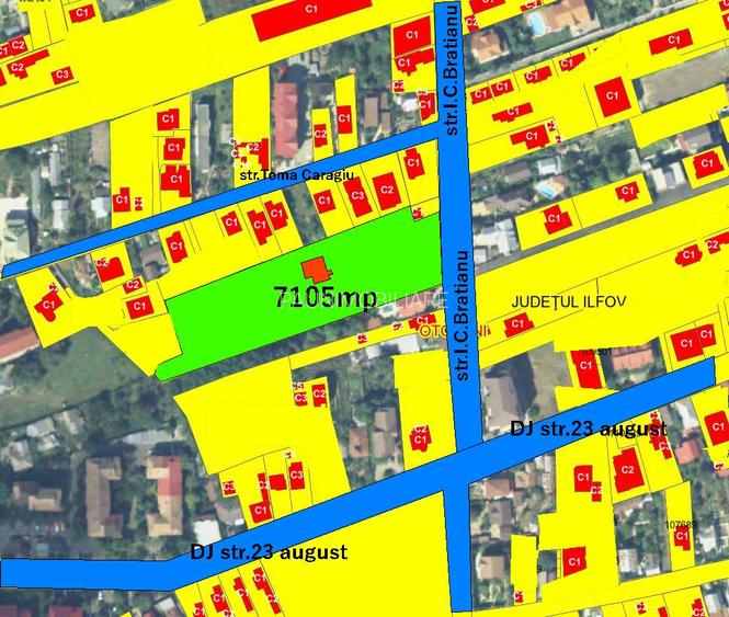 ULTRACENTRAL ,teren 7105mp +casa P+1-350mp= superba, zona cu "caracter central" - 2