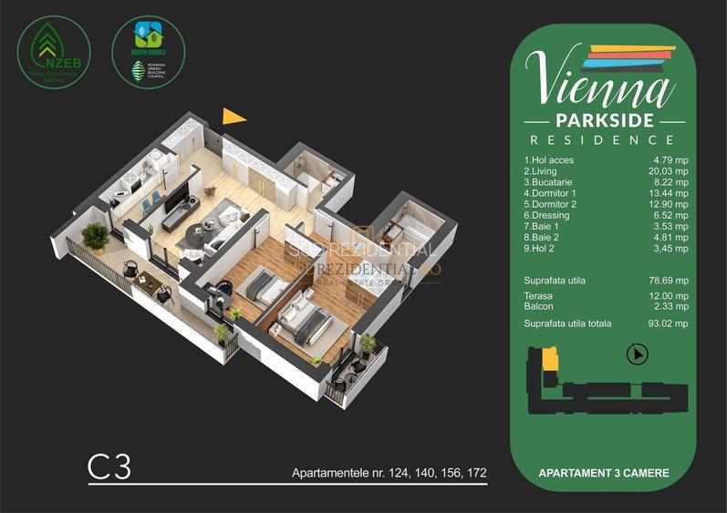 0 Comision! Locuinta cu 3 camere in ansamblu rezidential, Metalurgiei - 7