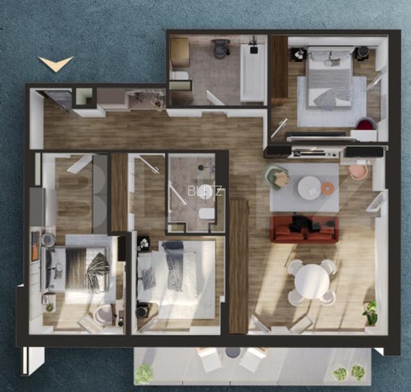 Ap. 4 camere[92 mp] Ansamblu rezidential standard NZEB_zona RIVUS - 2