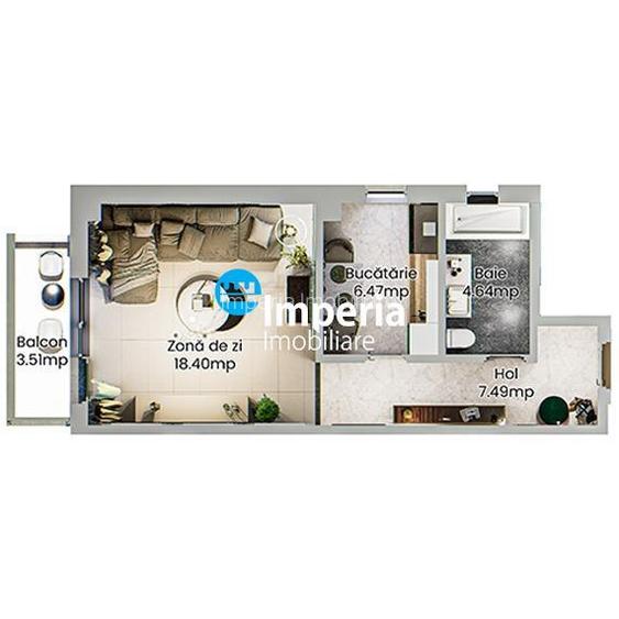 Apartament Nou cu o camera,proiect exclusivist - 6