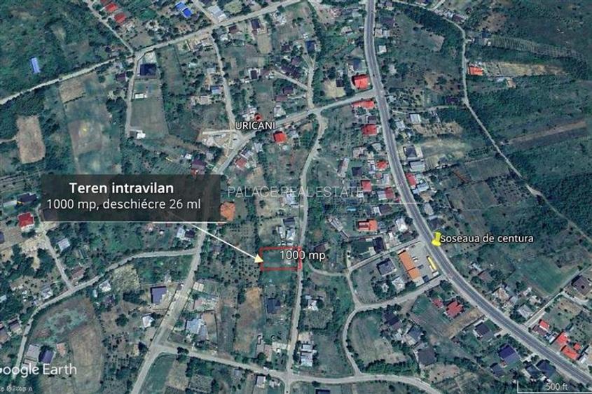 Teren intravilan 1000 mp | Deschidere 26 ml | Uricani – Miroslava - 2