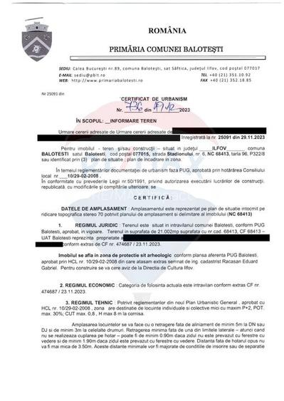 Teren Intravilan de vanzare 21000 mp Balotesti Soseaua Unirii - 4