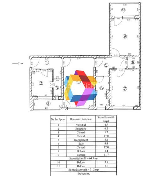Apartament 3 camere de vânzare Brasov-zona Centrul Civic - 71 mp - plus-imo.ro - 14