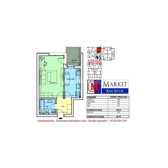 Garsoniera decomandata - Metrou Berceni (400 metri) - 10