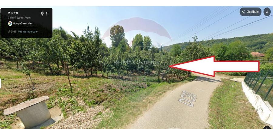 Teren intravilan 1.736 mp Chițești- Bogați (AG), deschidere la asfalt - 7