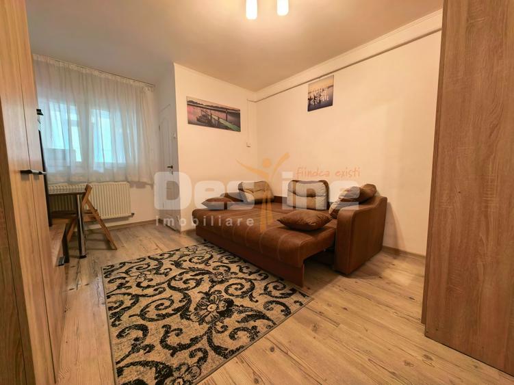 Garsonieră renovată mobilată 23 mp balcon CT parter mutare rapidă