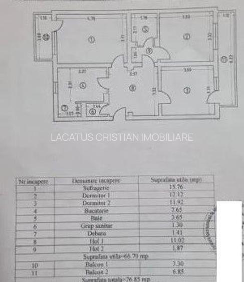 APARTAMENT 3 CAMERE DECOMANDAT CONFORT 0 ZONA GROAPA - 9