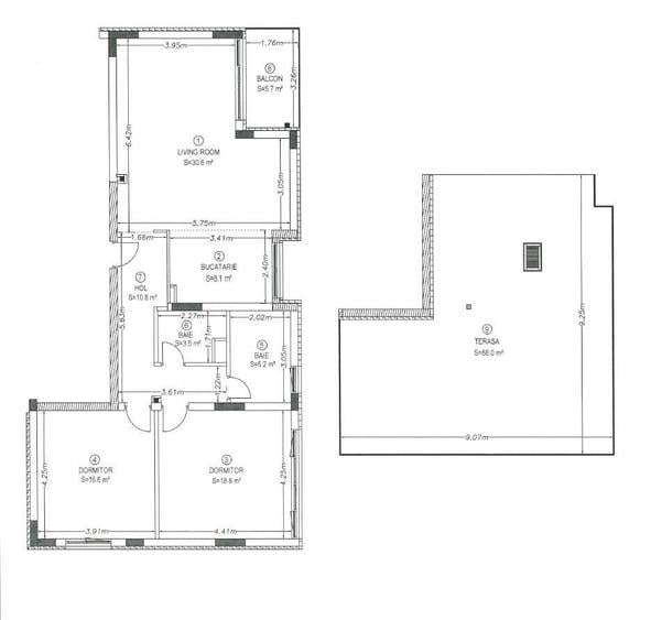 3 Camere, Imobil Nou, Terasa Rooftop, Buna Ziua
