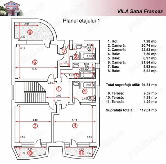 Vila de inchiriat gradinita/ clinica/ birouri/ zona Nicolae Caramfil - 7