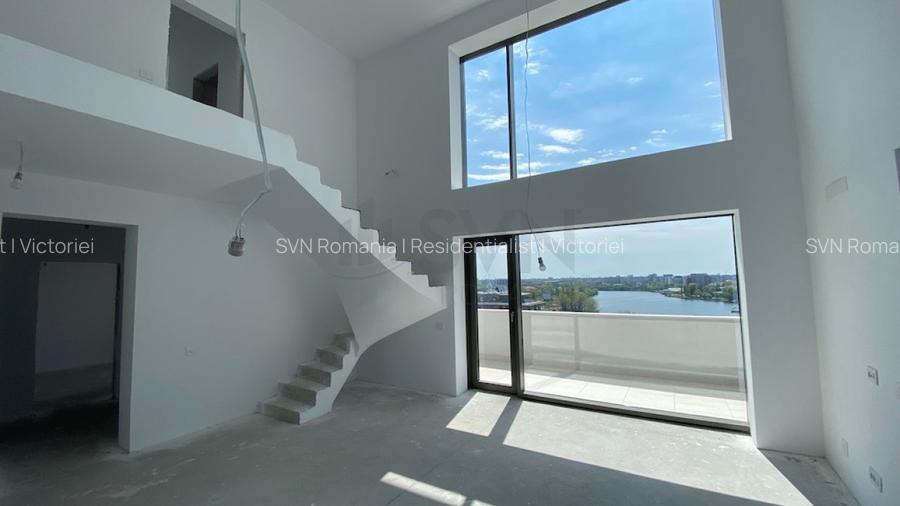 REA1028694 Penthouse Barbu Vacarescu - vedere catre lac