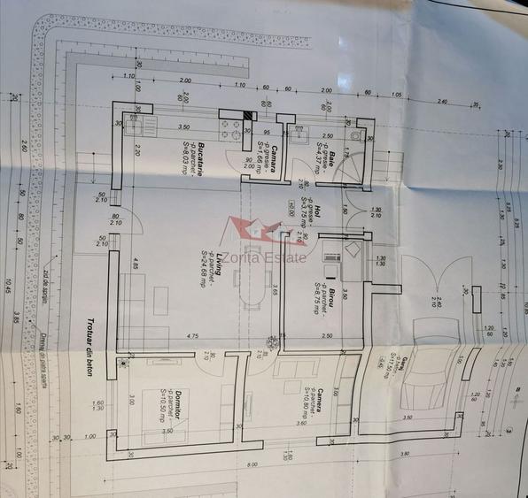 Teren intravilan , cu proiect pentru casa in Dej