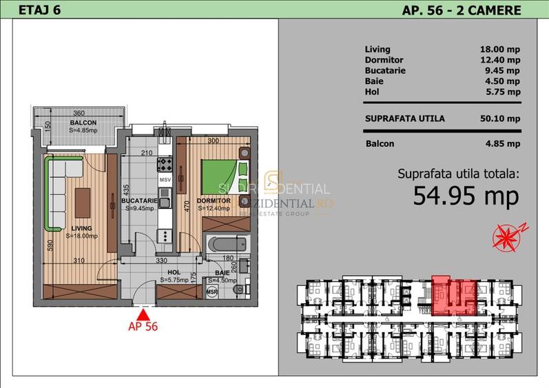 Apartament 2 camere, decomandat, metrou, STB, Metalurgiei, Comision 0% - 1