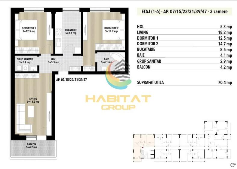 3 camere Brancoveanu Grand Arena mutare imediata acte gata
