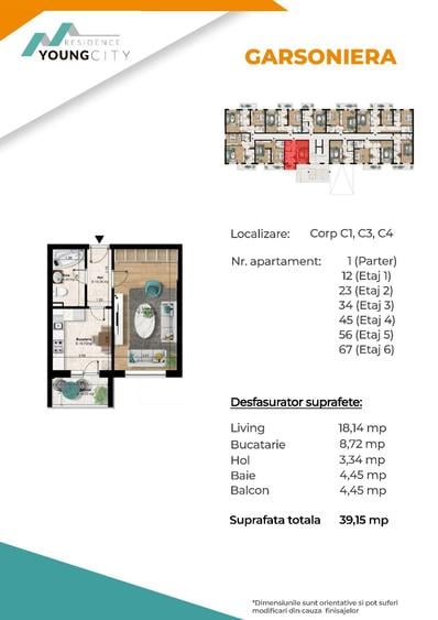 PROMOTIE!! Garsoniera spatioasa 39mp, Metrou Berceni 5-7min
