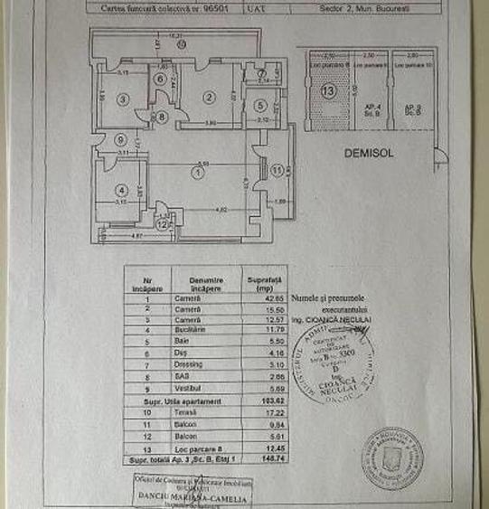VANZARE 3 CAMERE FLOREASCA LAC