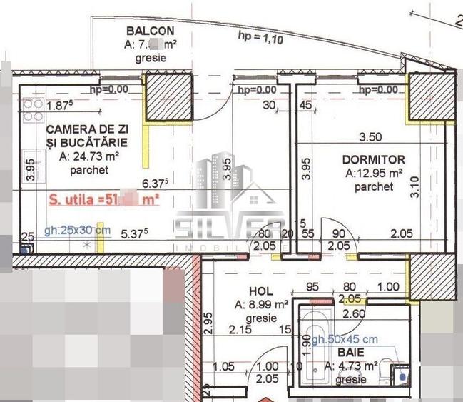Apartament cu 2 camere la cheie in West City Tower.