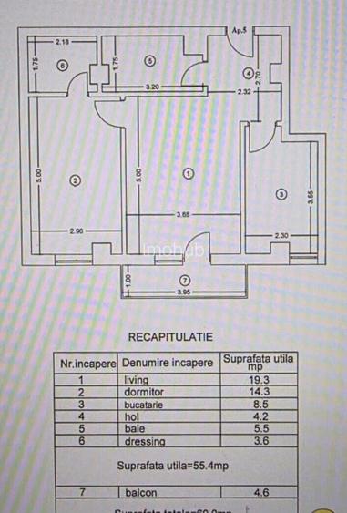 Popas Pacurari, Apartament 2 camere, 60mp 116 000 Euro - 6
