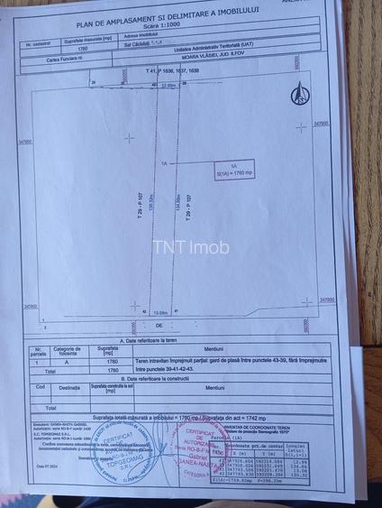 Teren Intravilan 1760mp | Caciulati - Moara Vlasiei | 14m deschidere - 2