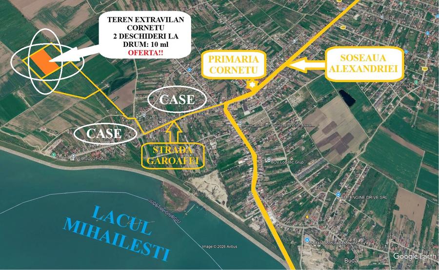 Direct proprietar – Teren 2.169 mp în Cornetu, Ilfov