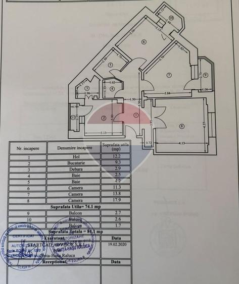 Apartament 3 camere  vânzare în zona Capitol Constanta vedere la mare