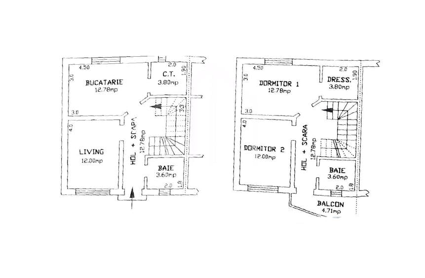 Duplex cu 3 camere,  90mp utili, 151mp teren, mobilata, Sura Mare - 1